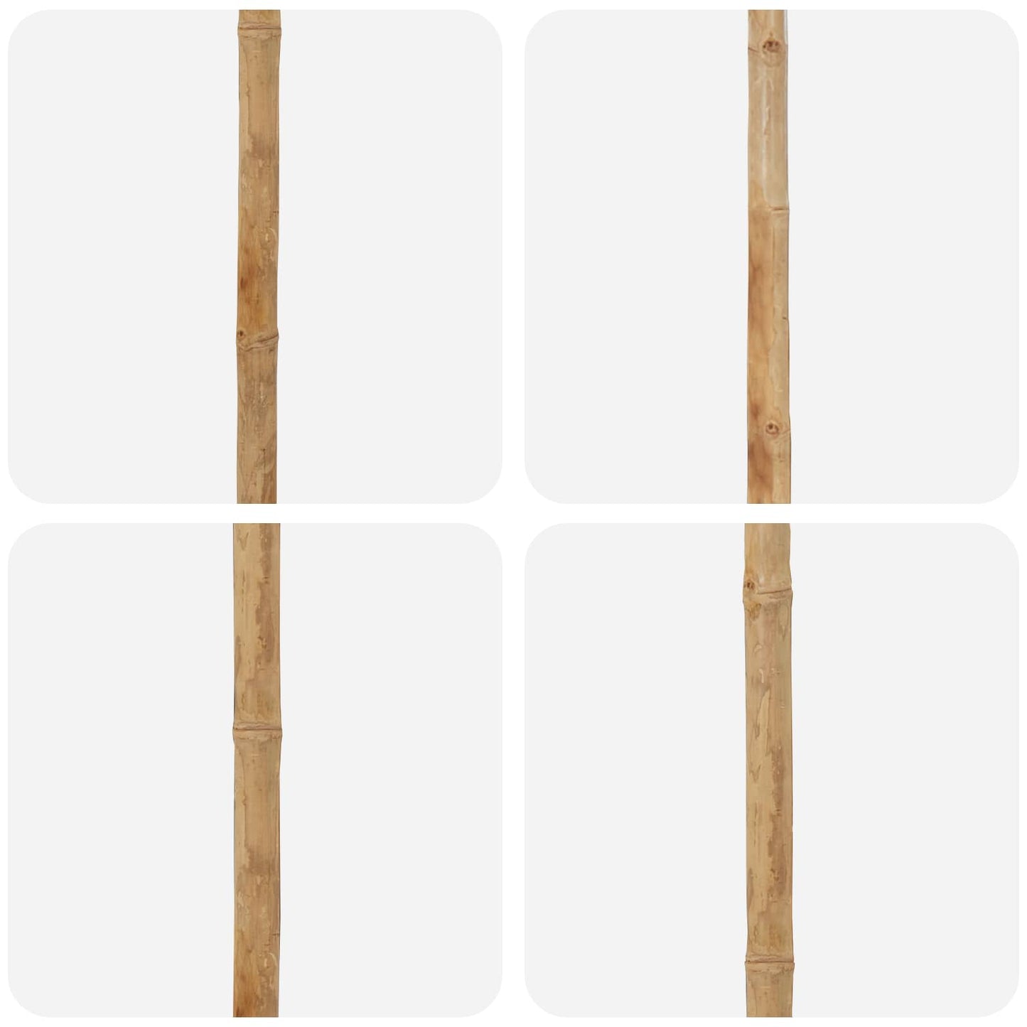 Garten-Sonnenschirm Dunkelgrau Ø 150 x 210 cm Bambus