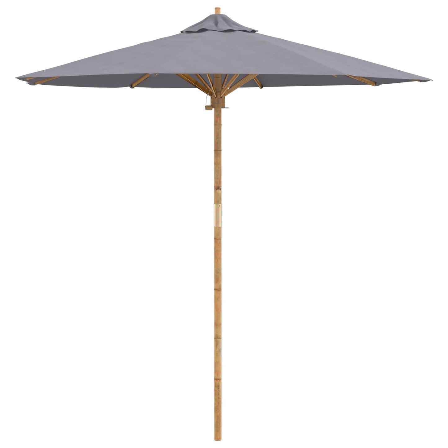 Garten-Sonnenschirm Dunkelgrau Ø 217 x 230 cm Bambus