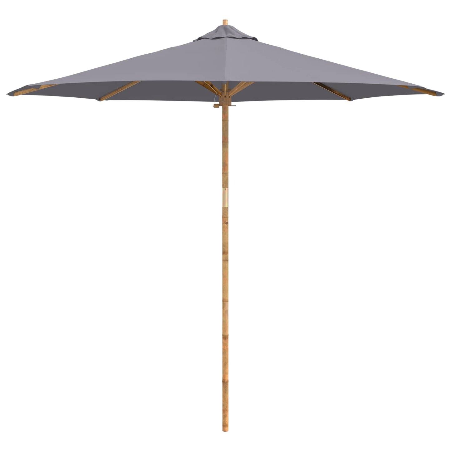 Garten-Sonnenschirm Dunkelgrau Ø 270 x 260 cm Bambus