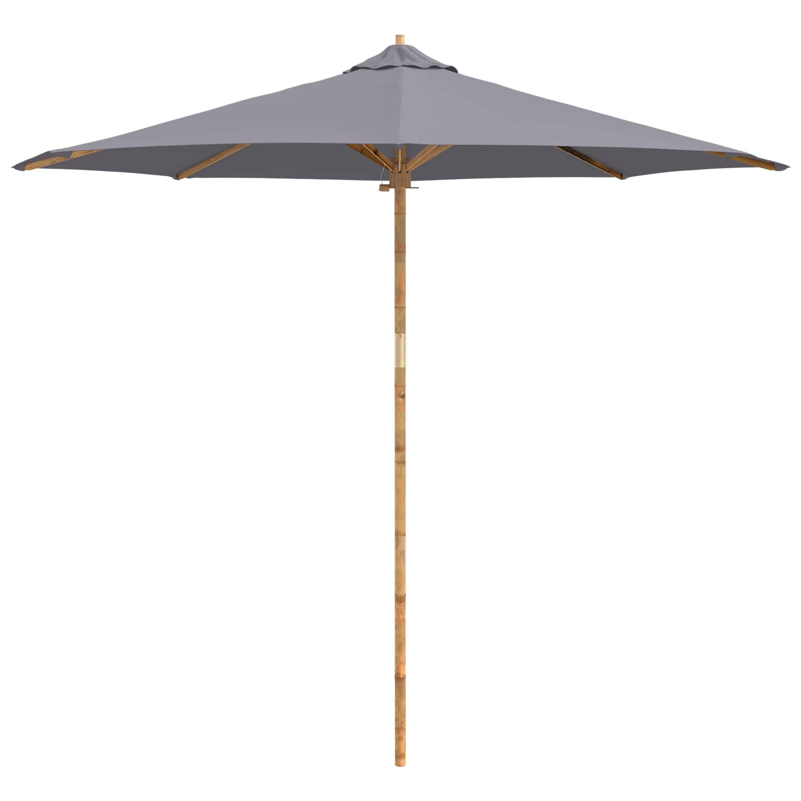 Garten-Sonnenschirm Dunkelgrau Ø 270 x 260 cm Bambus