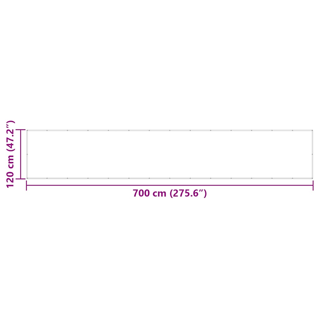 Balkon-Sichtschutz Terrakotta 120x700 cm 100 % Polyester-Oxford