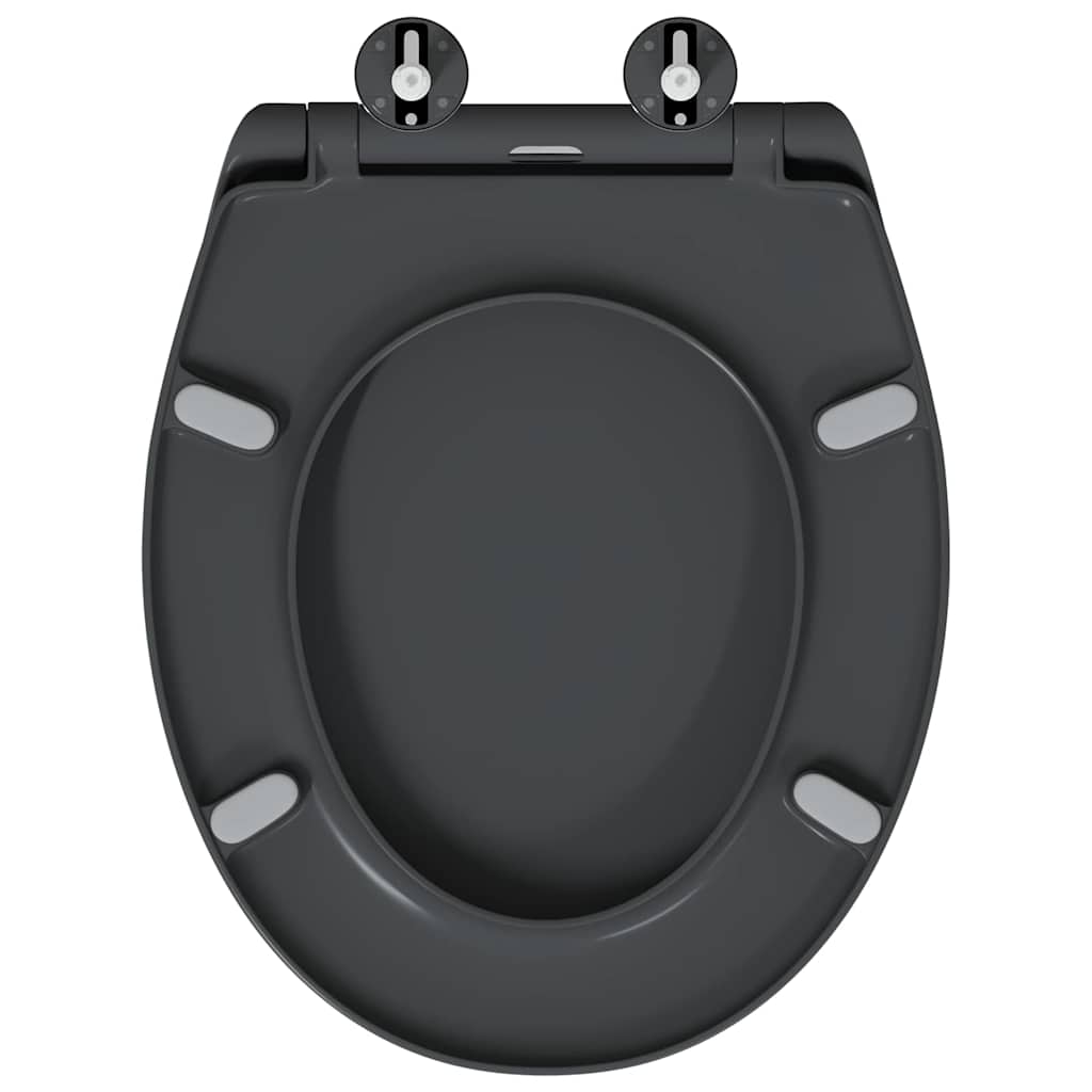 Toilettensitz Anthrazit 47 x 37 x 4 cm Duroplast