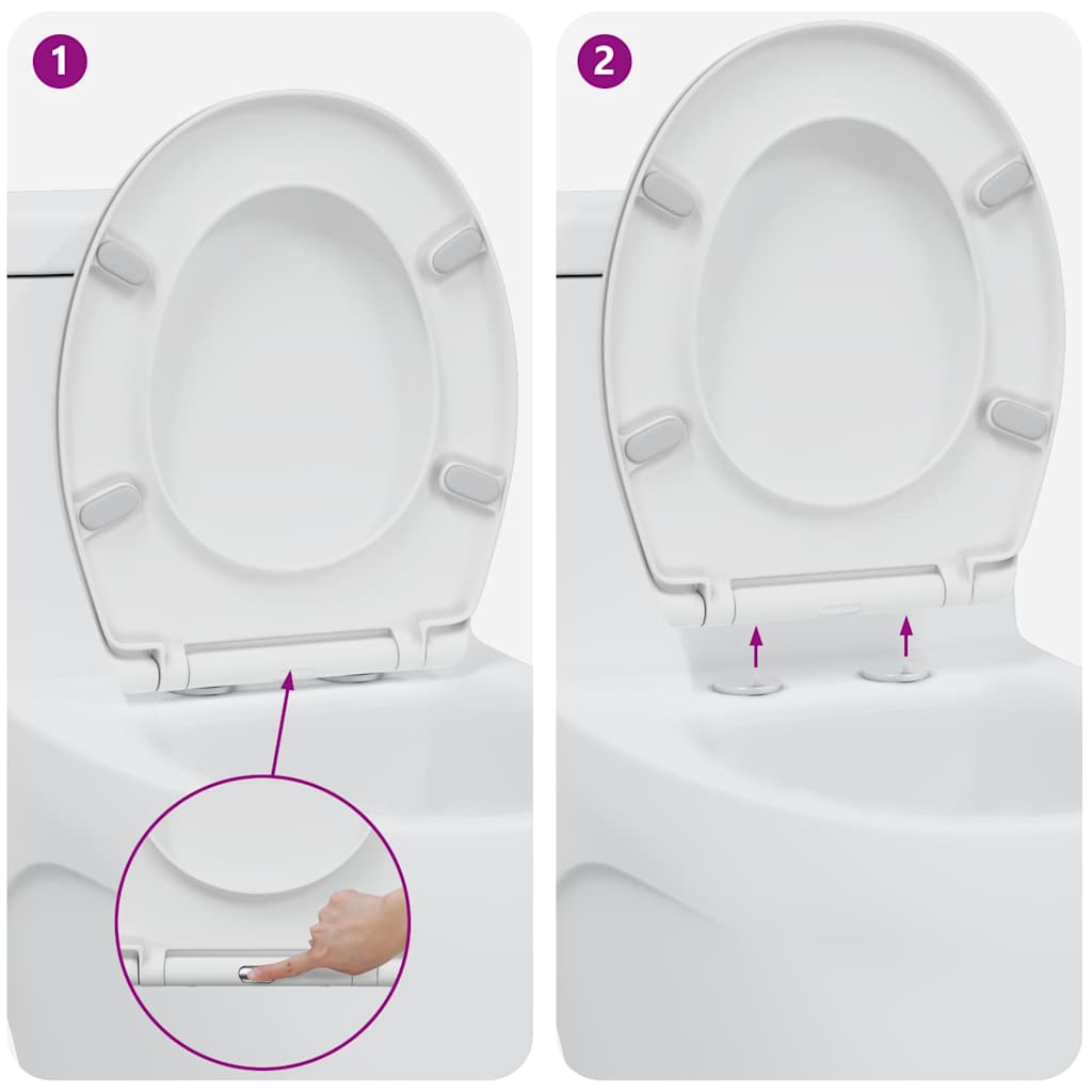 Toilettensitz Weiß 47 x 37 x 4 cm Duroplast