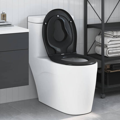 Toilettensitz Schwarz 47 x 37 x 4 cm Duroplast