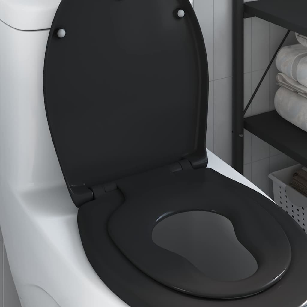 Toilettensitz Schwarz 47 x 37 x 4 cm Duroplast