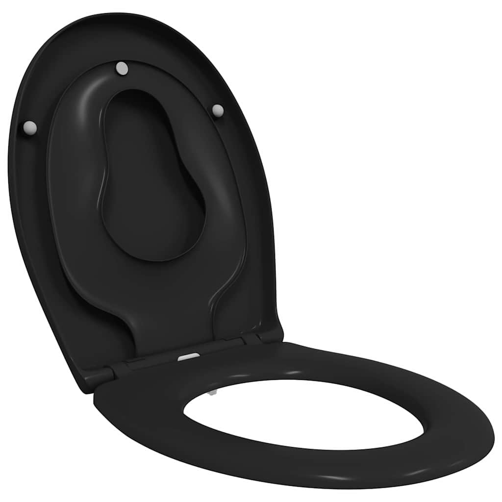 Toilettensitz Schwarz 47 x 37 x 4 cm Duroplast