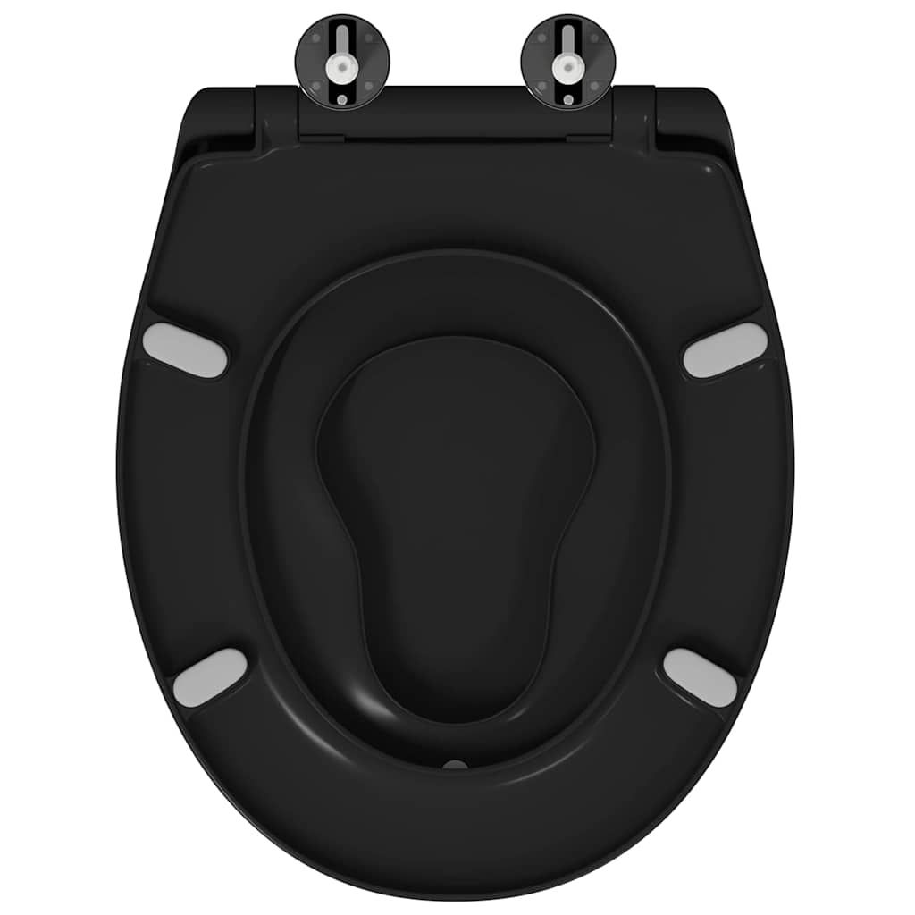 Toilettensitz Schwarz 47 x 37 x 4 cm Duroplast