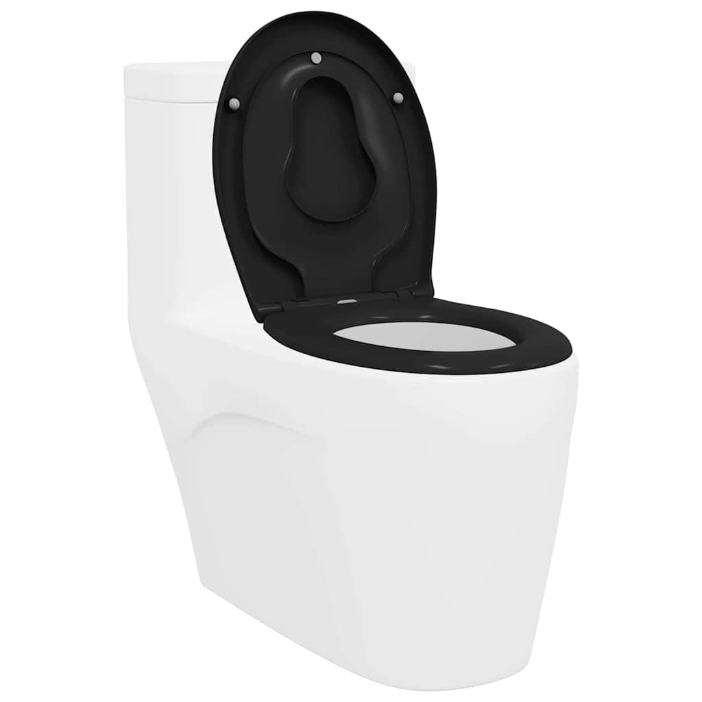 Toilettensitz Schwarz 47 x 37 x 4 cm Duroplast