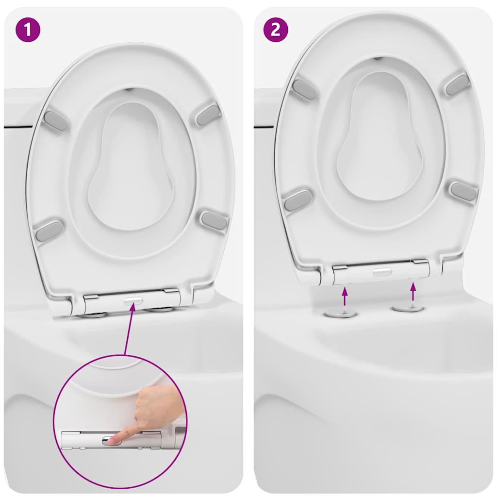 Toilettensitz Weiß 47 x 37 x 4 cm Duroplast