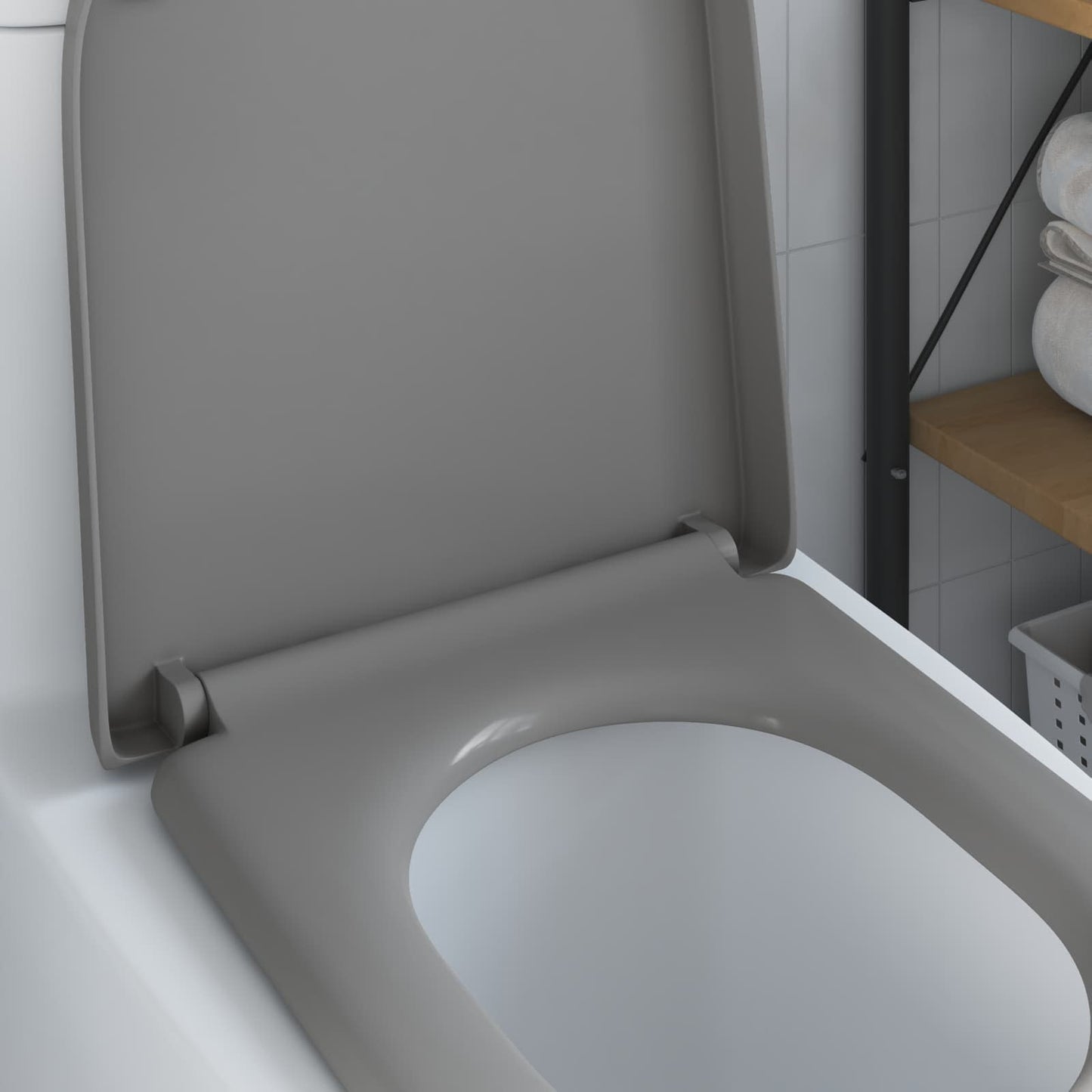 Toilettensitz Grau 49 x 36 x 4 cm Duroplast