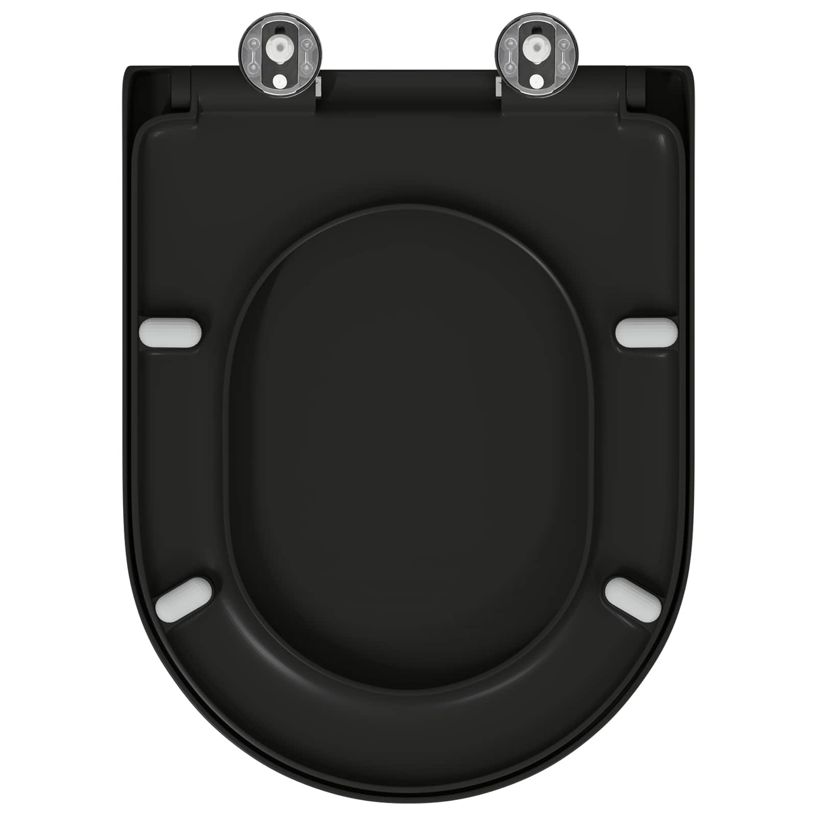 Toilettensitz Schwarz 49 x 36 x 4 cm Duroplast