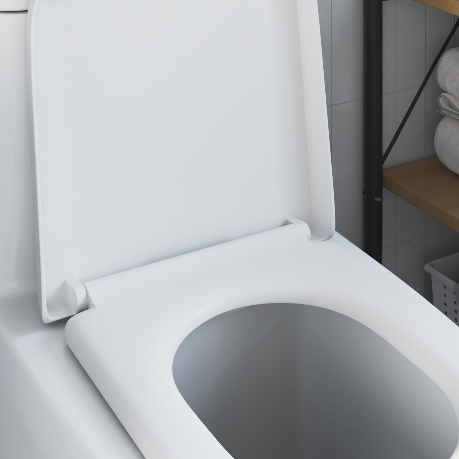 Toilettensitz Weiß 49 x 36 x 4 cm Duroplast