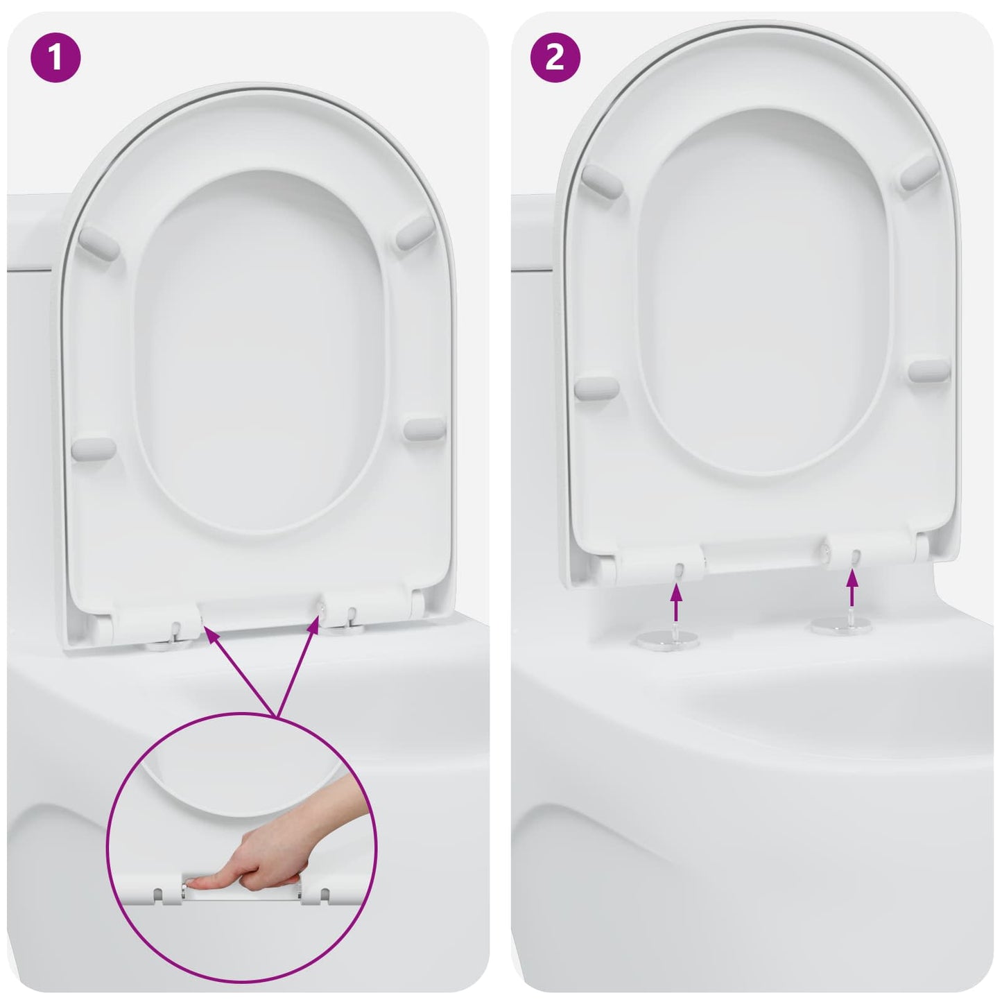 Toilettensitz Weiß 49 x 36 x 4 cm Duroplast