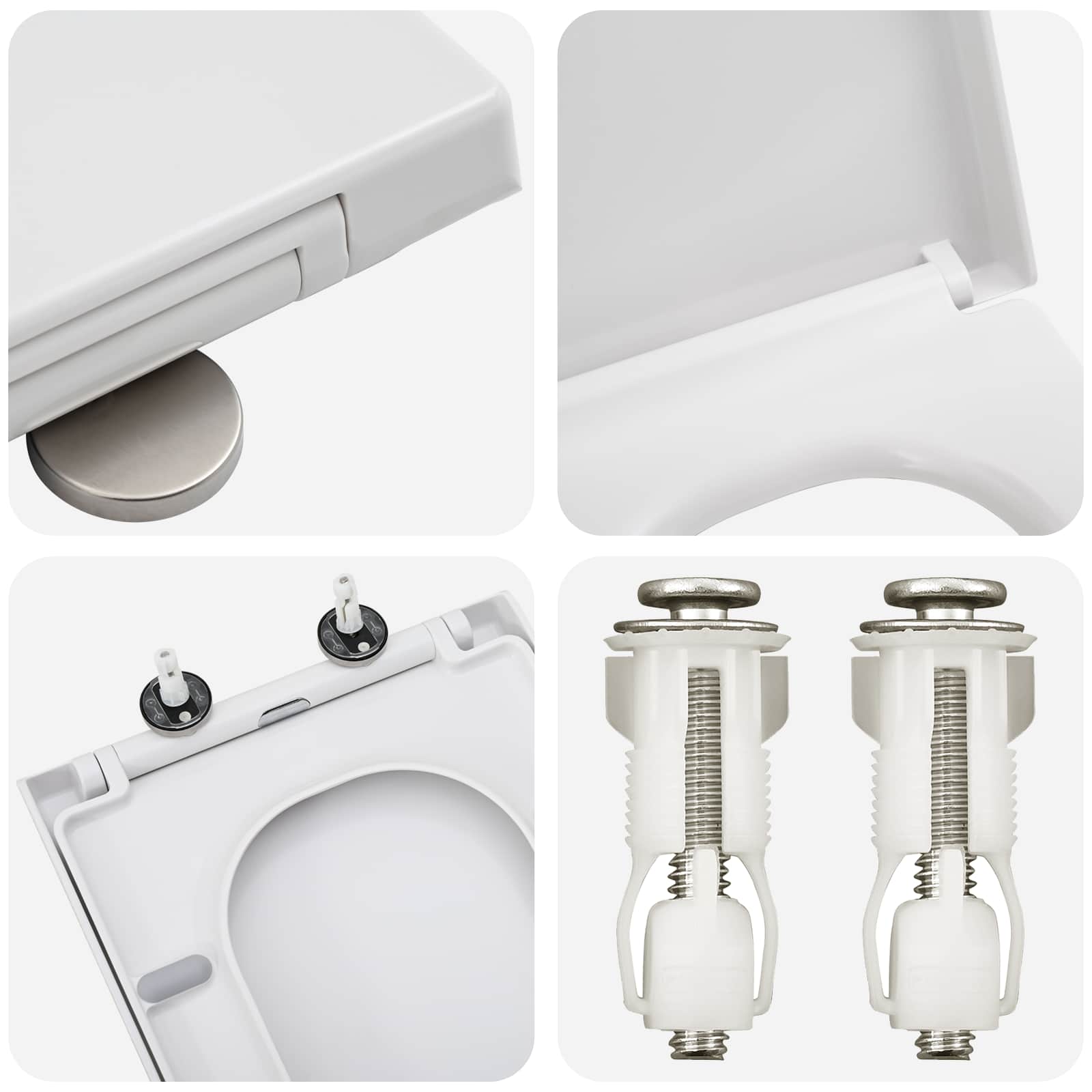 Toilettensitz Weiß 47,5 x 35 x 3,6 cm Duroplast