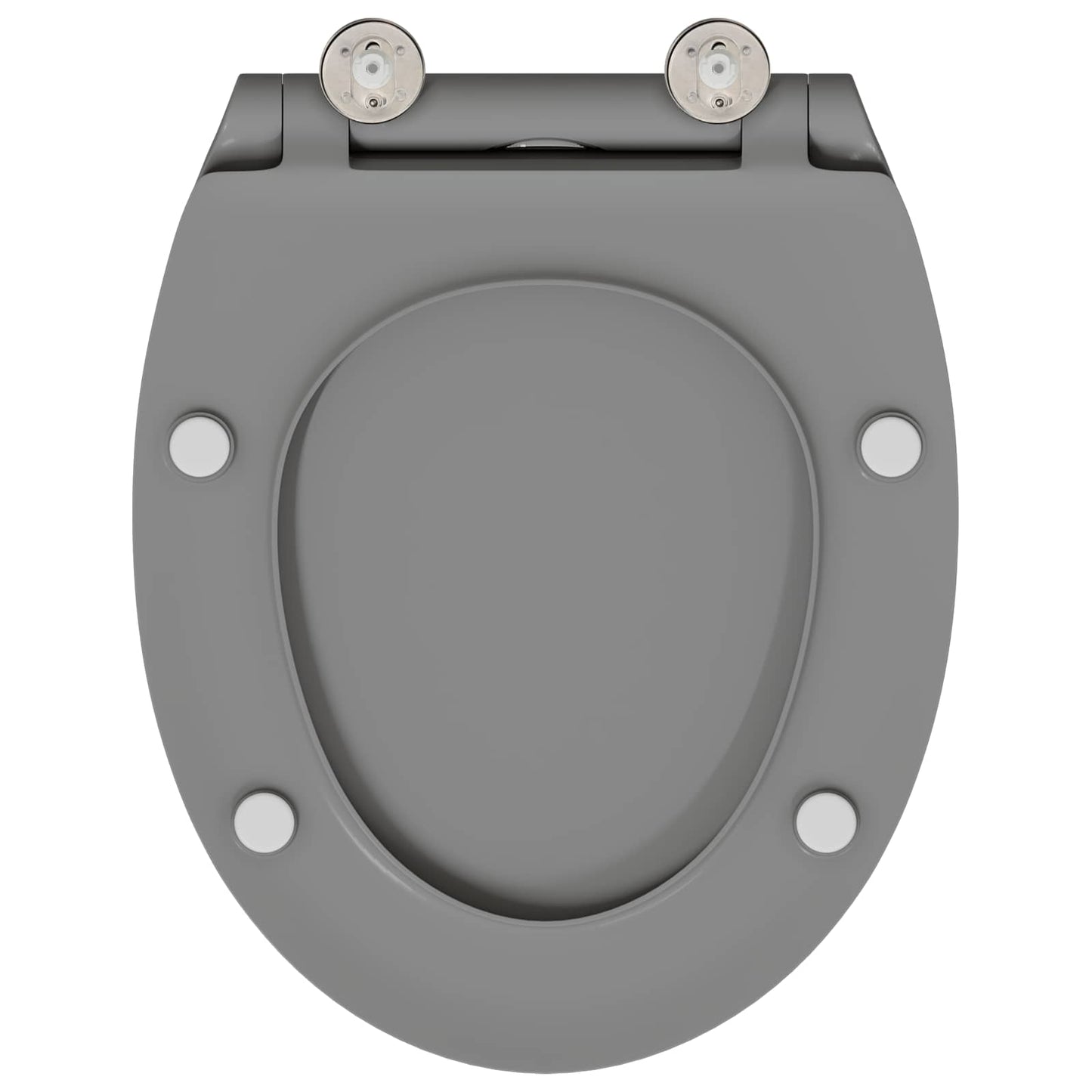 Toilettensitz Grau 45,5 x 37,5 x 3,8 cm Duroplast