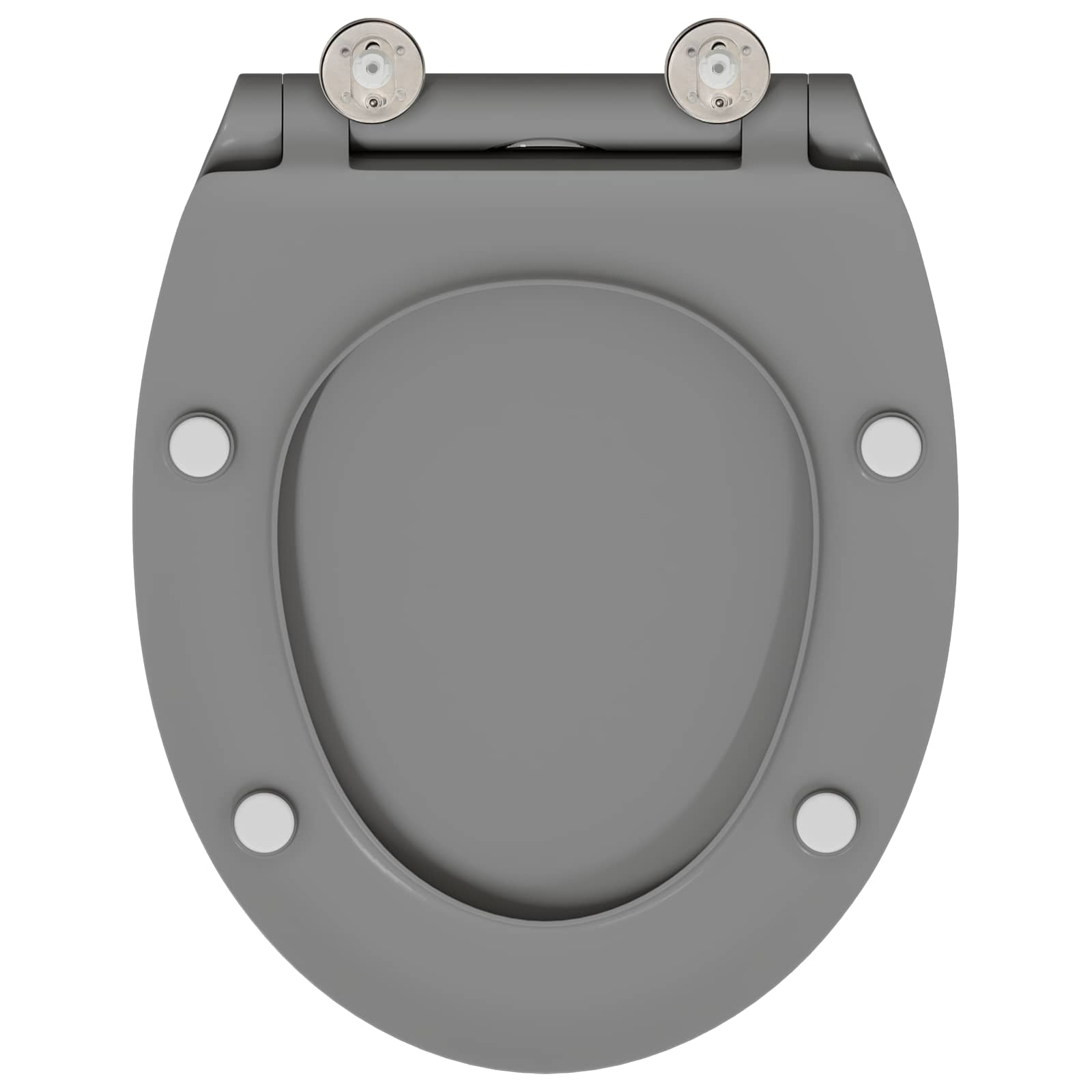 Toilettensitz Grau 45,5 x 37,5 x 3,8 cm Duroplast