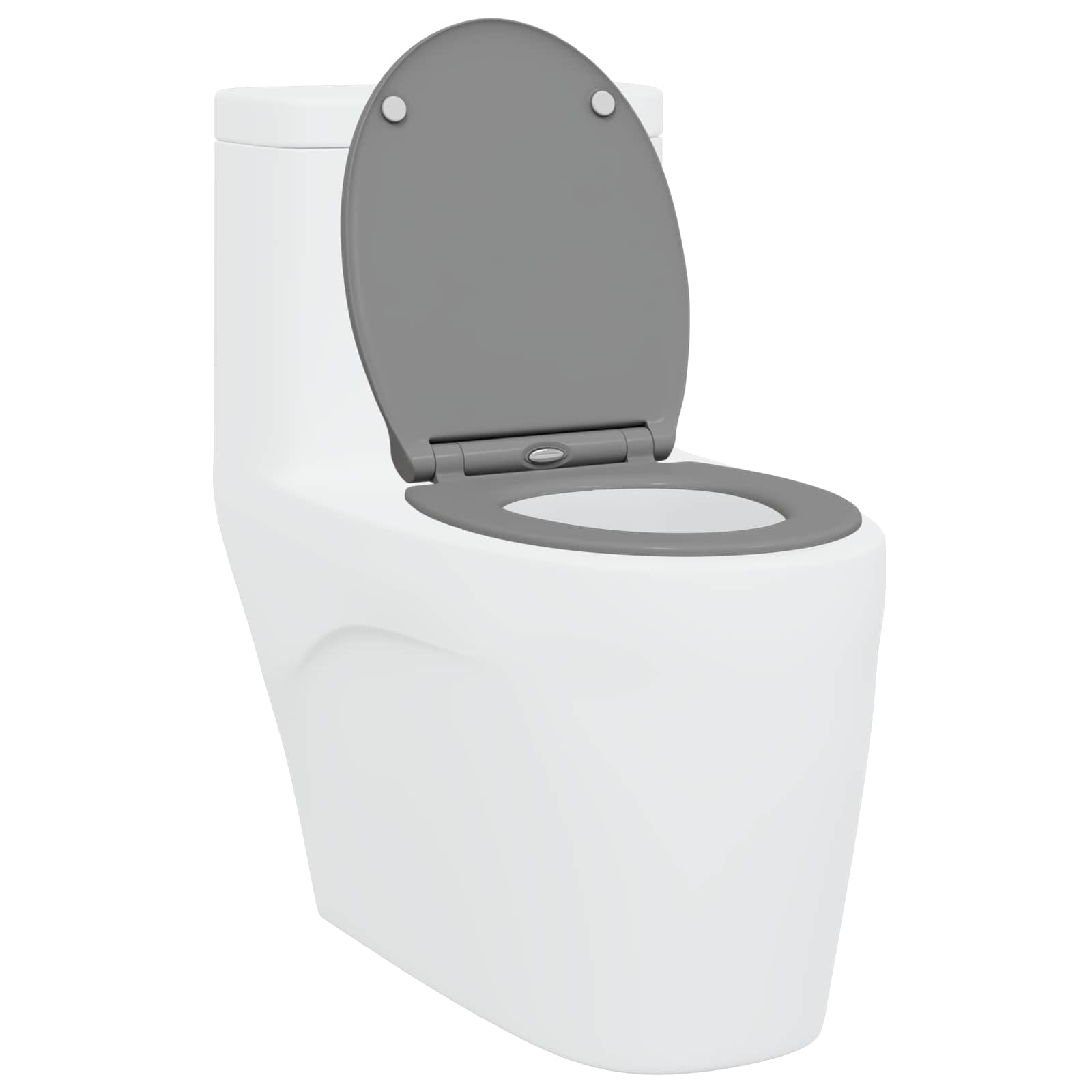 Toilettensitz Grau 45,5 x 37,5 x 3,8 cm Duroplast