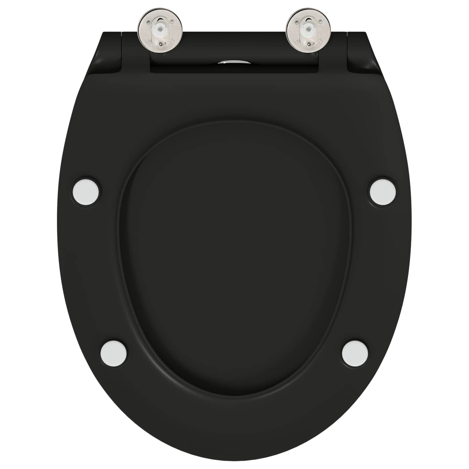 Toilettensitz Schwarz 45,5 x 37,5 x 3,8 cm Duroplast