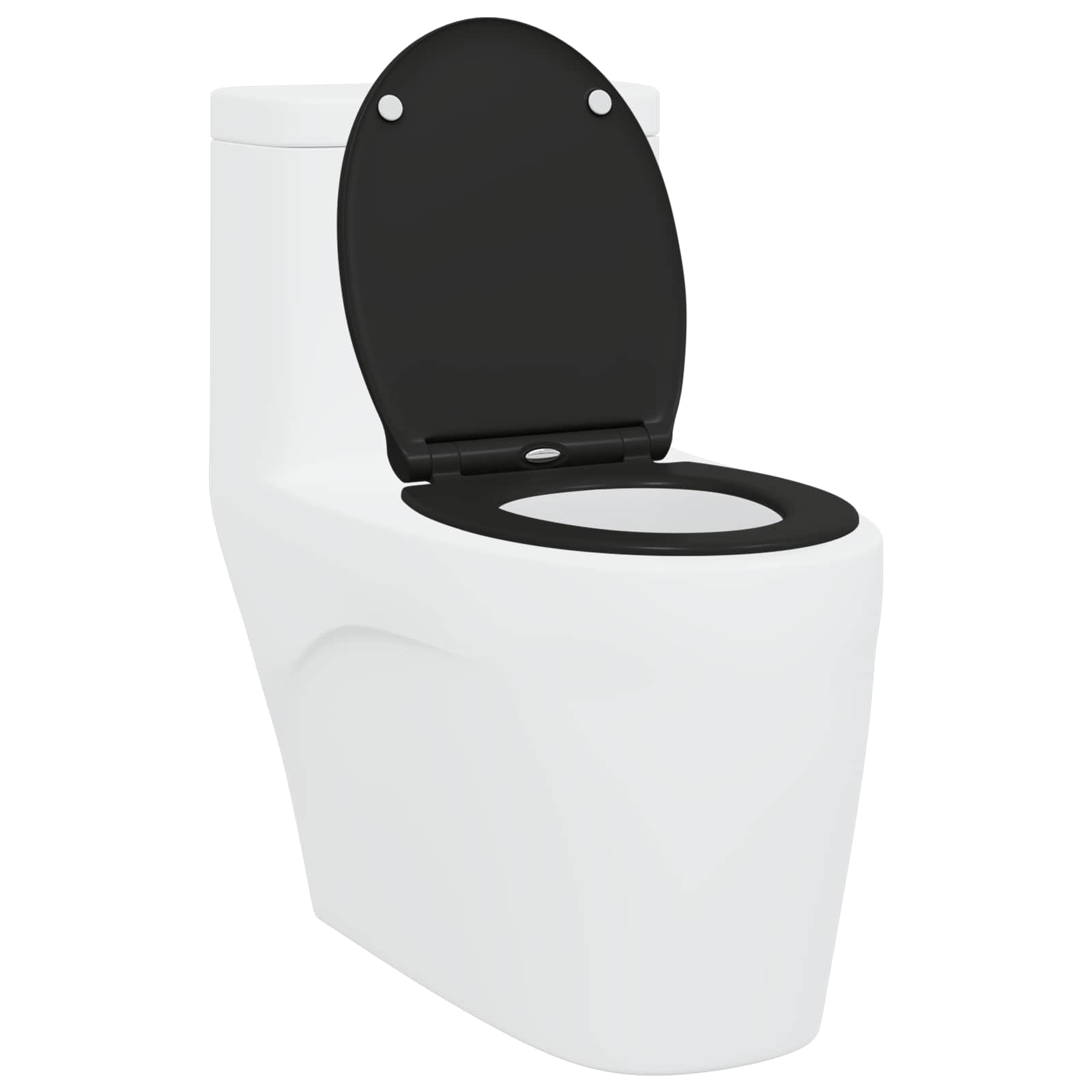 Toilettensitz Schwarz 45,5 x 37,5 x 3,8 cm Duroplast