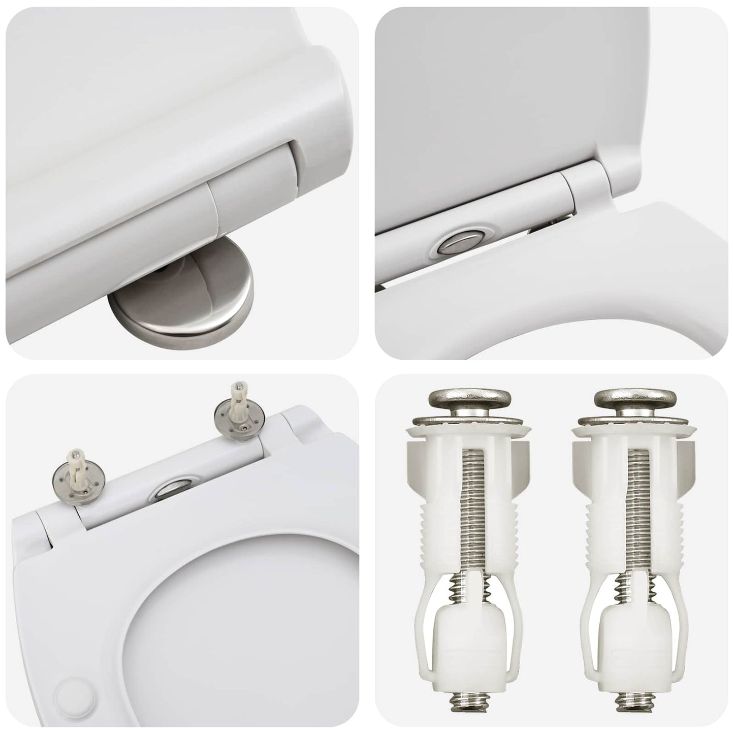Toilettensitz Weiß 45,5 x 37,5 x 3,8 cm Duroplast