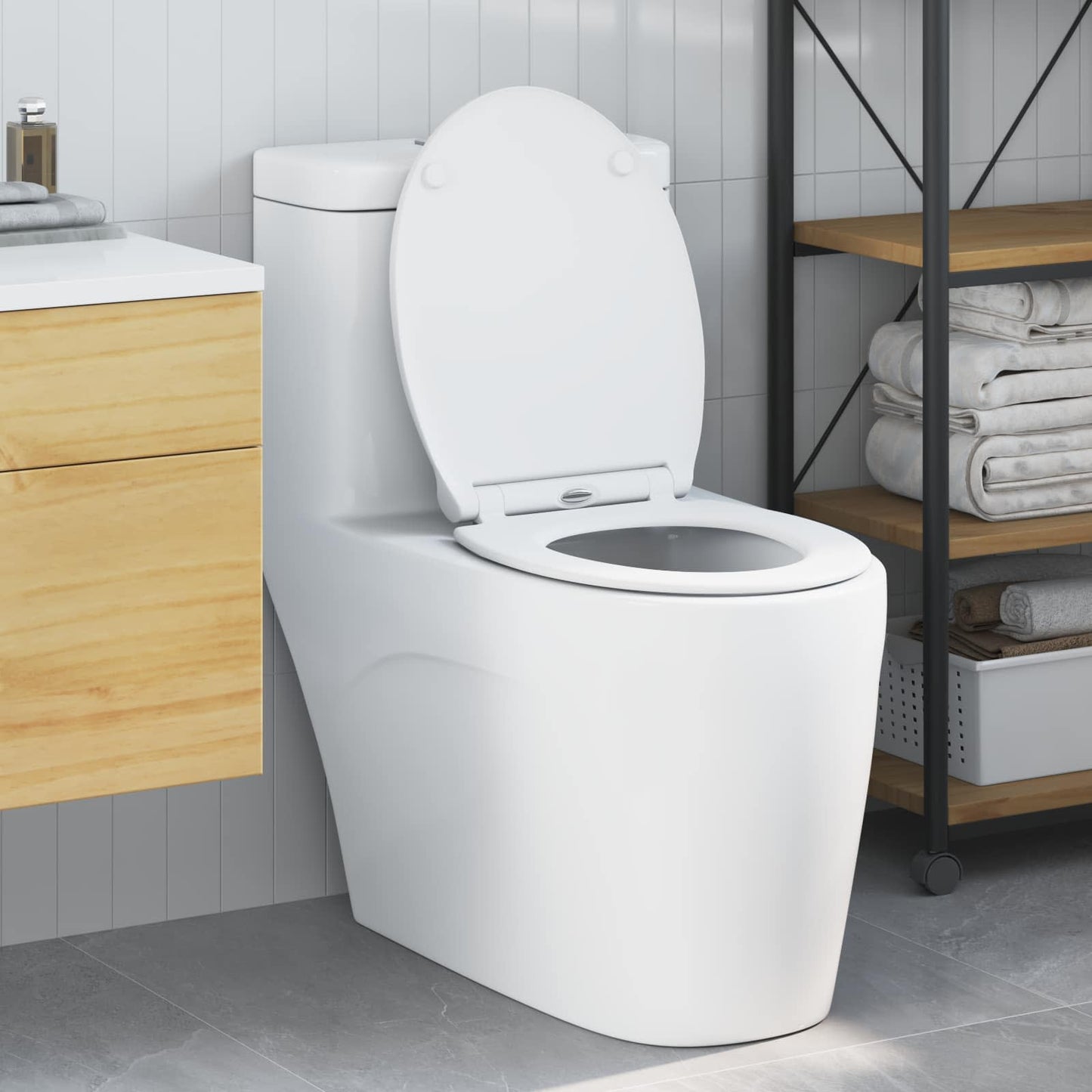 Toilettensitz Weiß 45,5 x 37,5 x 3,8 cm Duroplast