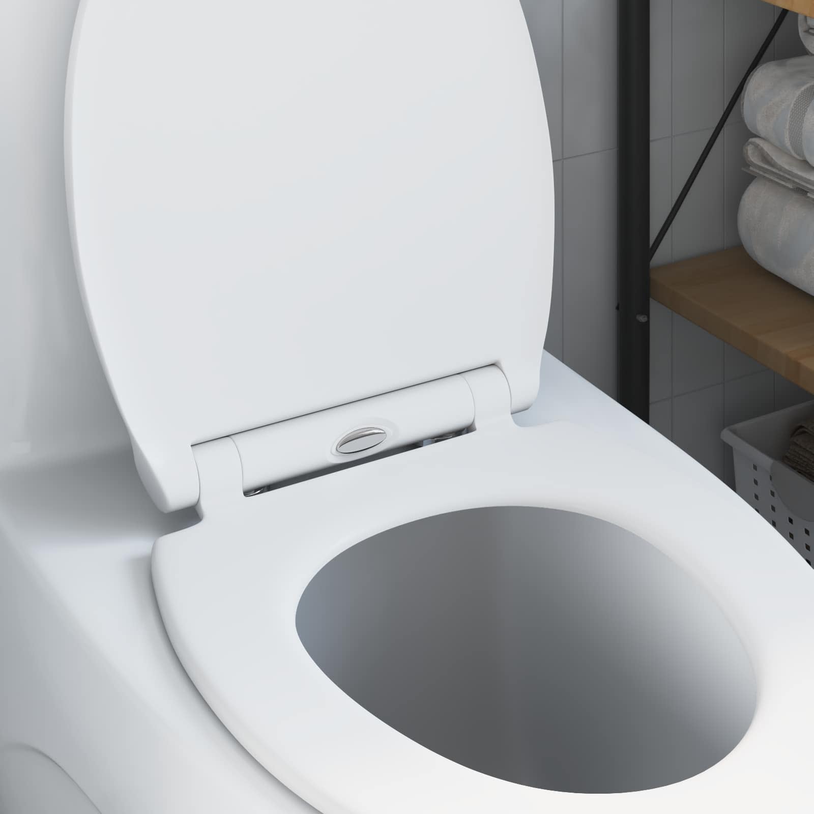 Toilettensitz Weiß 45,5 x 37,5 x 3,8 cm Duroplast