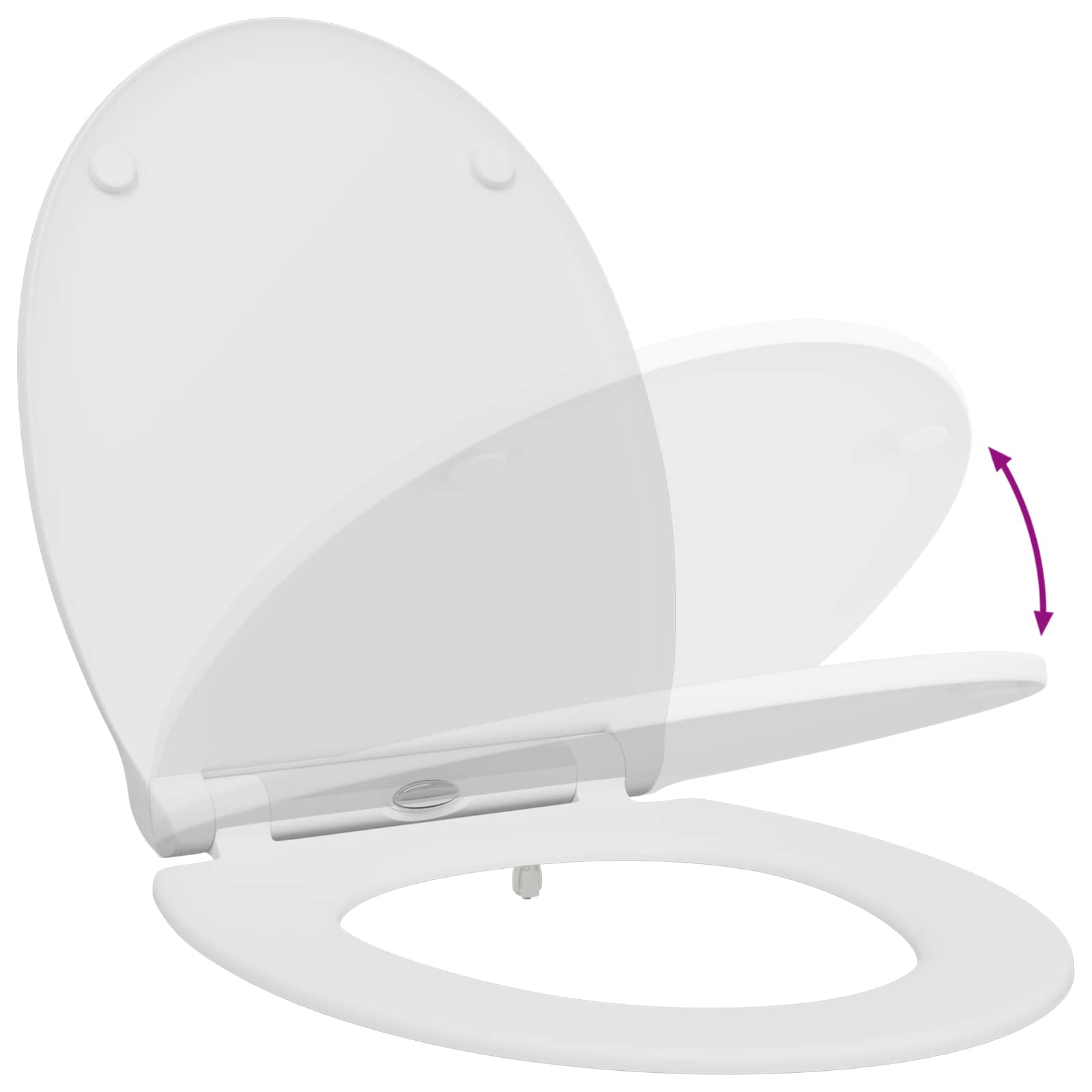 Toilettensitz Weiß 45,5 x 37,5 x 3,8 cm Duroplast