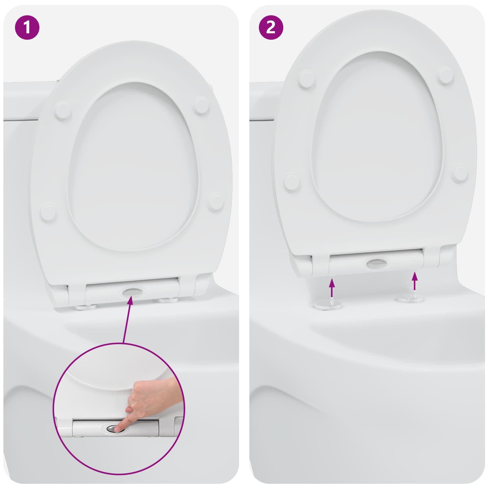 Toilettensitz Weiß 45,5 x 37,5 x 3,8 cm Duroplast