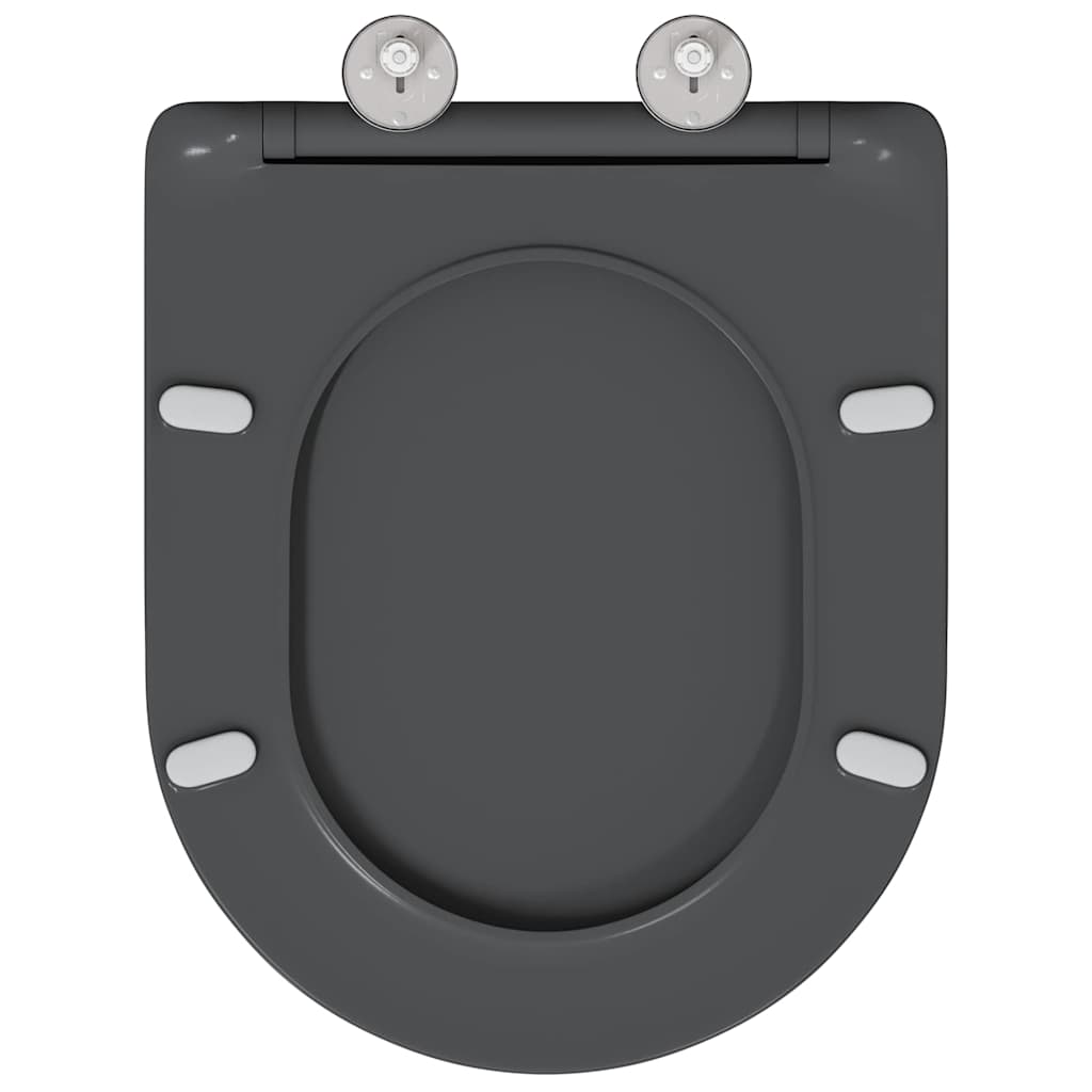 Toilettensitz Anthrazit 47 x 36 x 3,4 cm Duroplast
