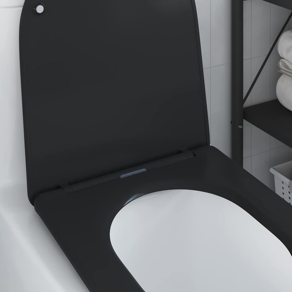 Toilettensitz Schwarz 47 x 36 x 3,4 cm Duroplast