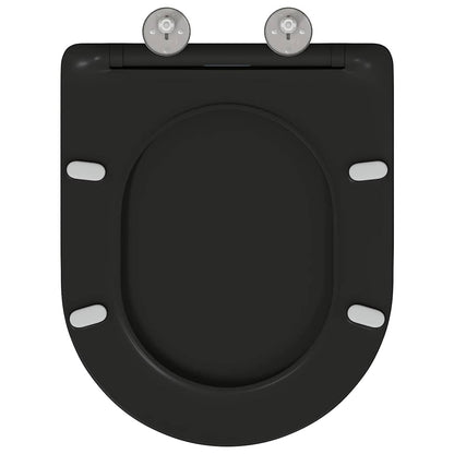 Toilettensitz Schwarz 47 x 36 x 3,4 cm Duroplast
