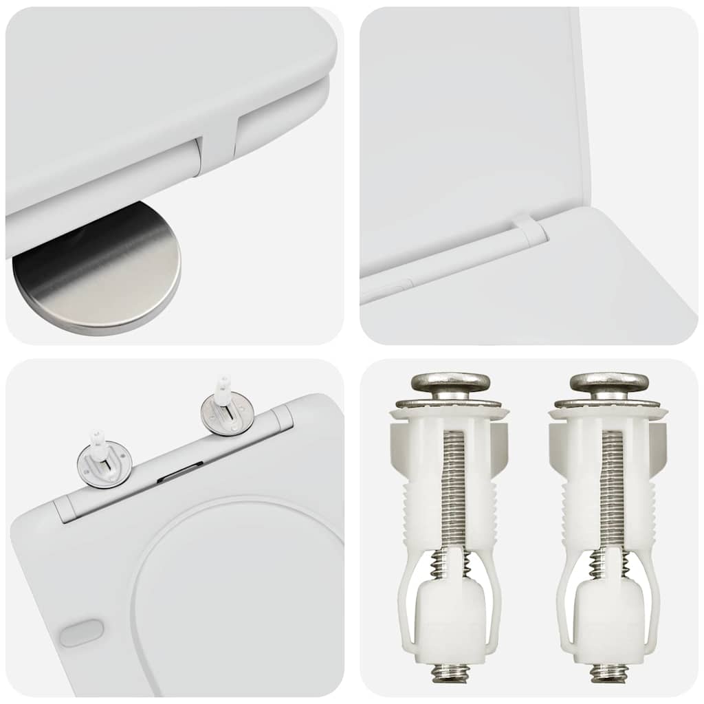 Toilettensitz Weiß 47 x 36 x 3,4 cm Duroplast