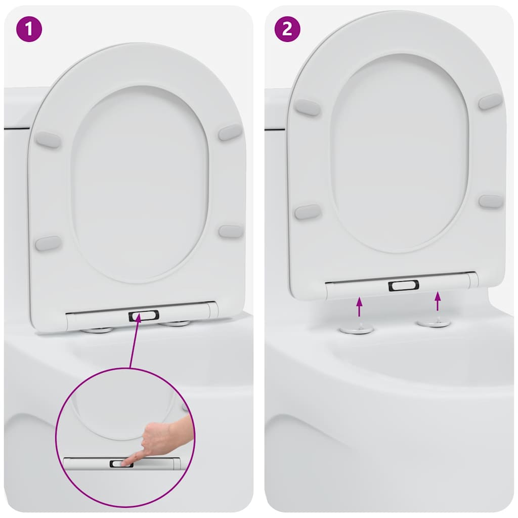Toilettensitz Weiß 47 x 36 x 3,4 cm Duroplast