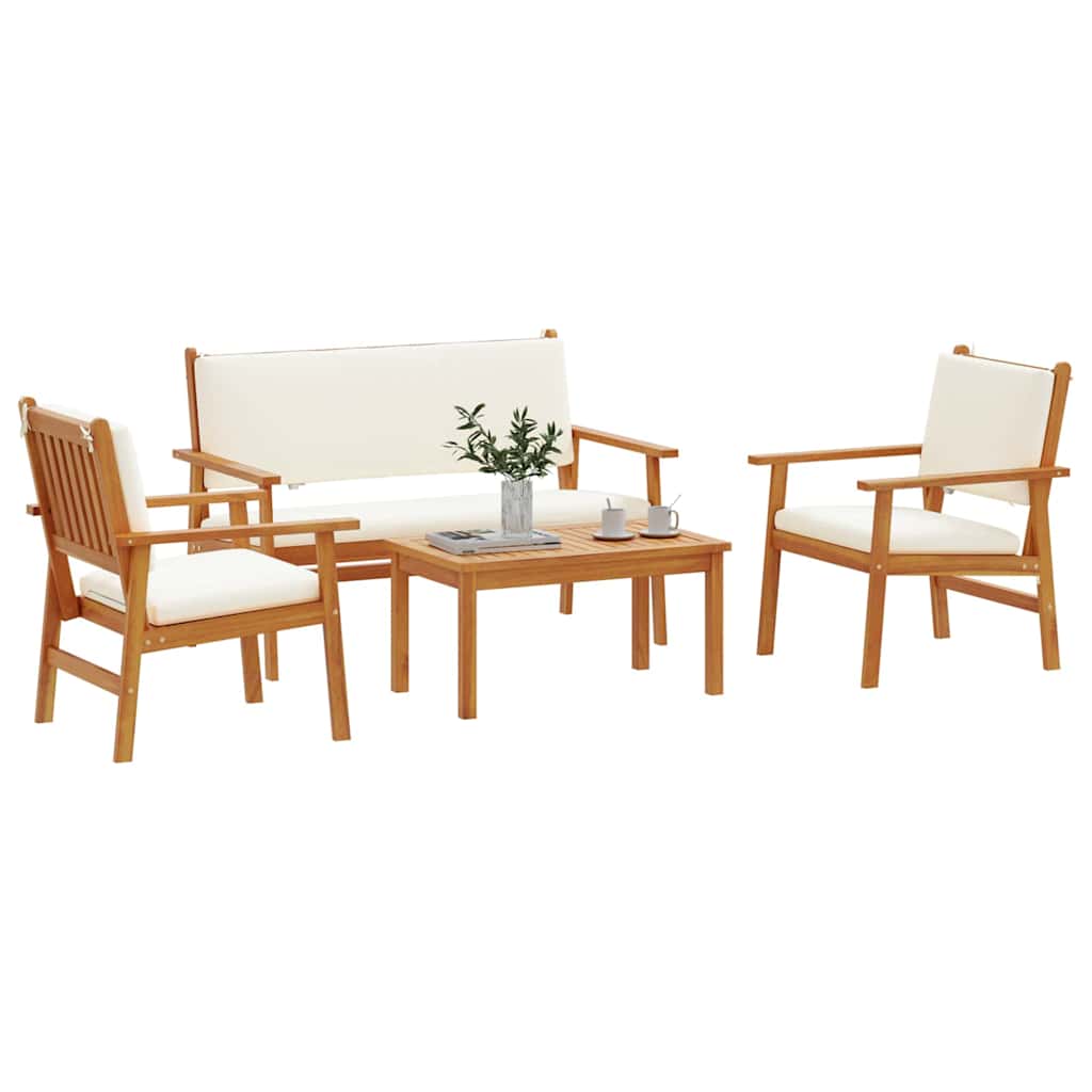 Gartensofa-set 4 pcs Braun 120 x 65,5 x 79 cm Massivholz Akazie