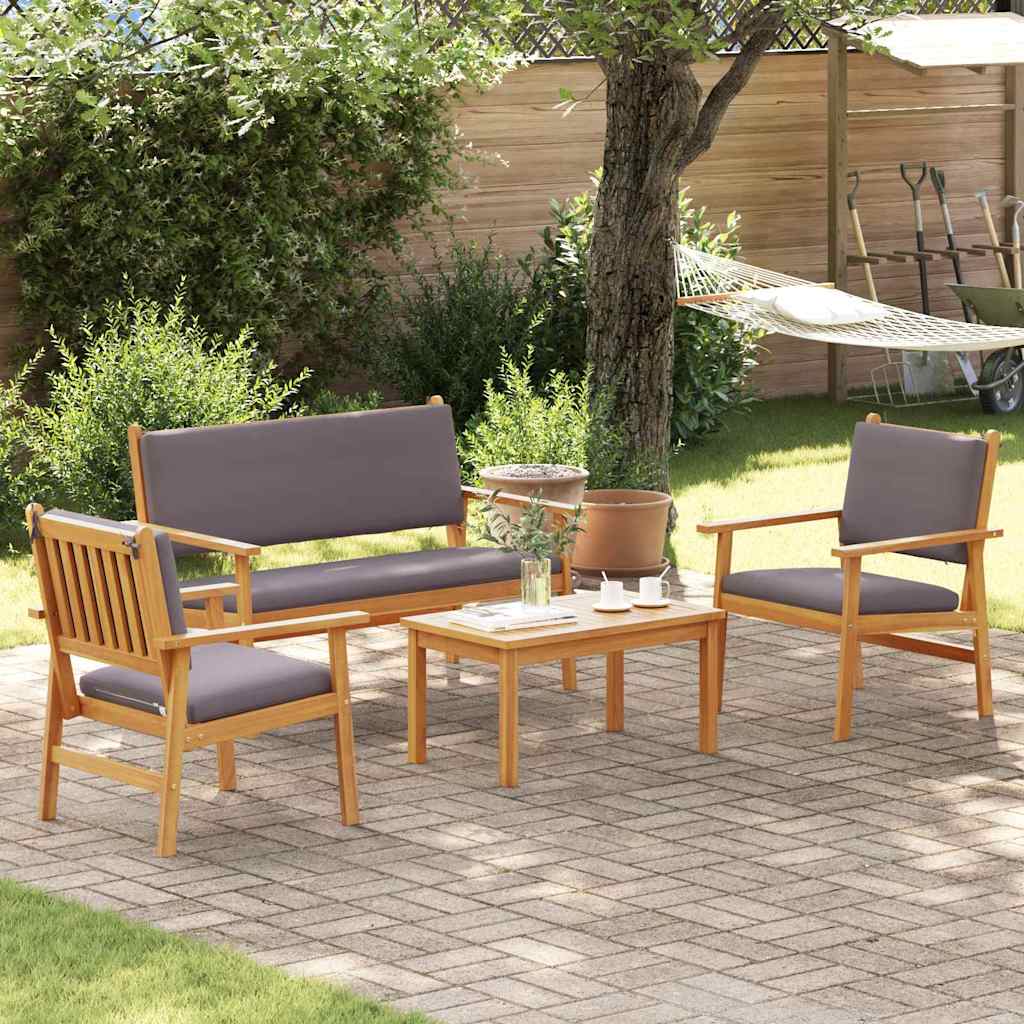 Gartensofa-set 4 stk. 4-Sitzanzahl Braun Massivholz Akazie
