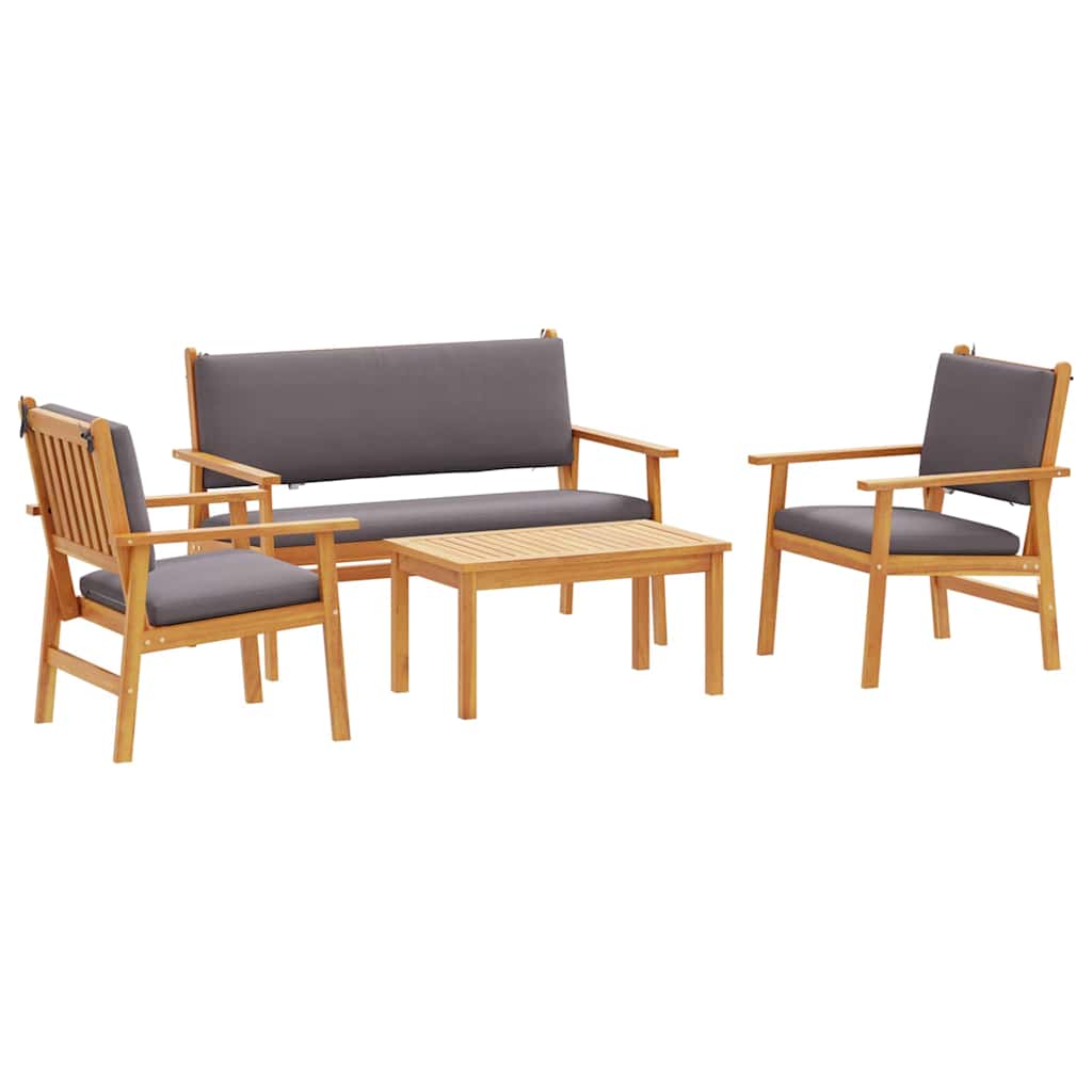 Gartensofa-set 4 stk. 4-Sitzanzahl Braun Massivholz Akazie