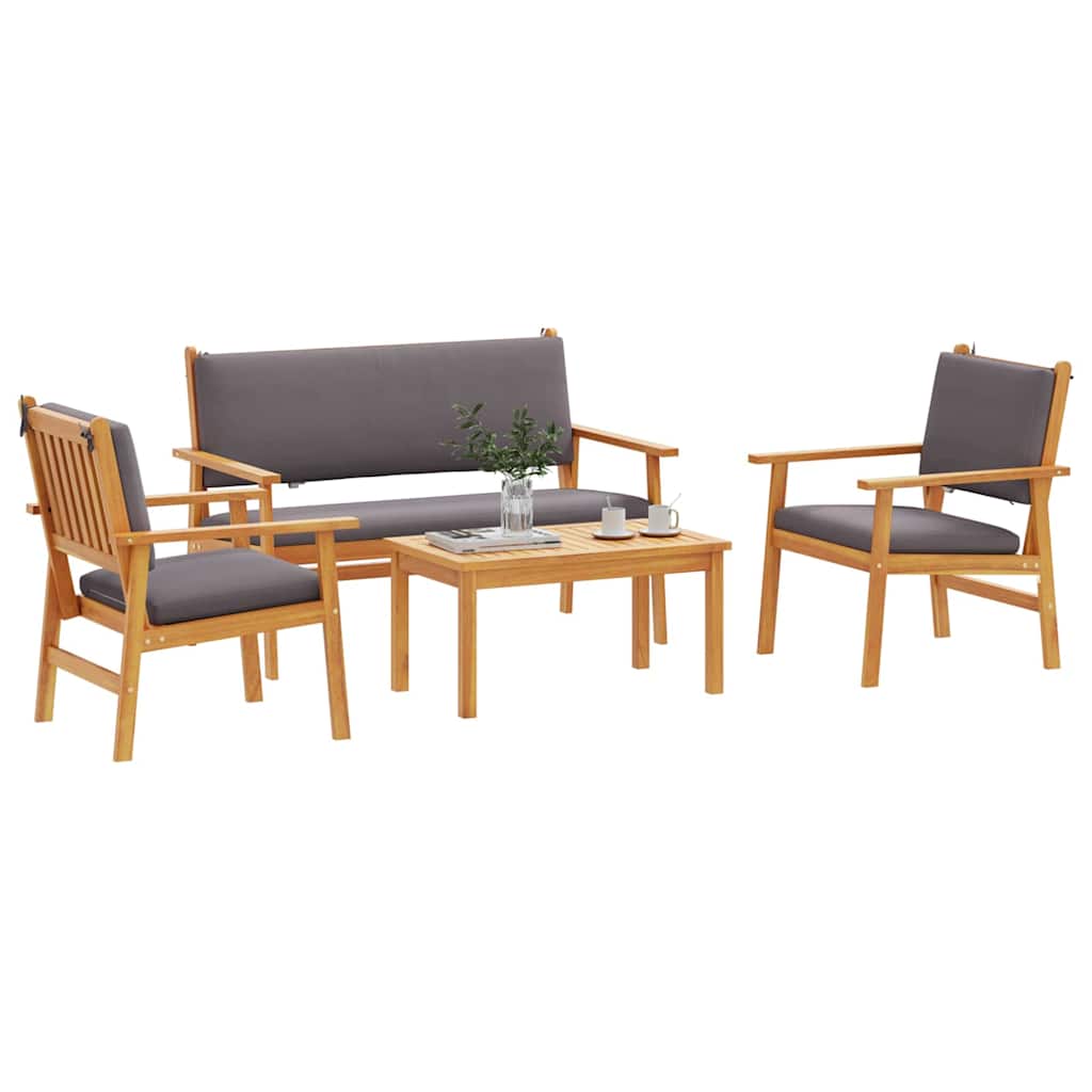 Gartensofa-set 4 stk. 4-Sitzanzahl Braun Massivholz Akazie