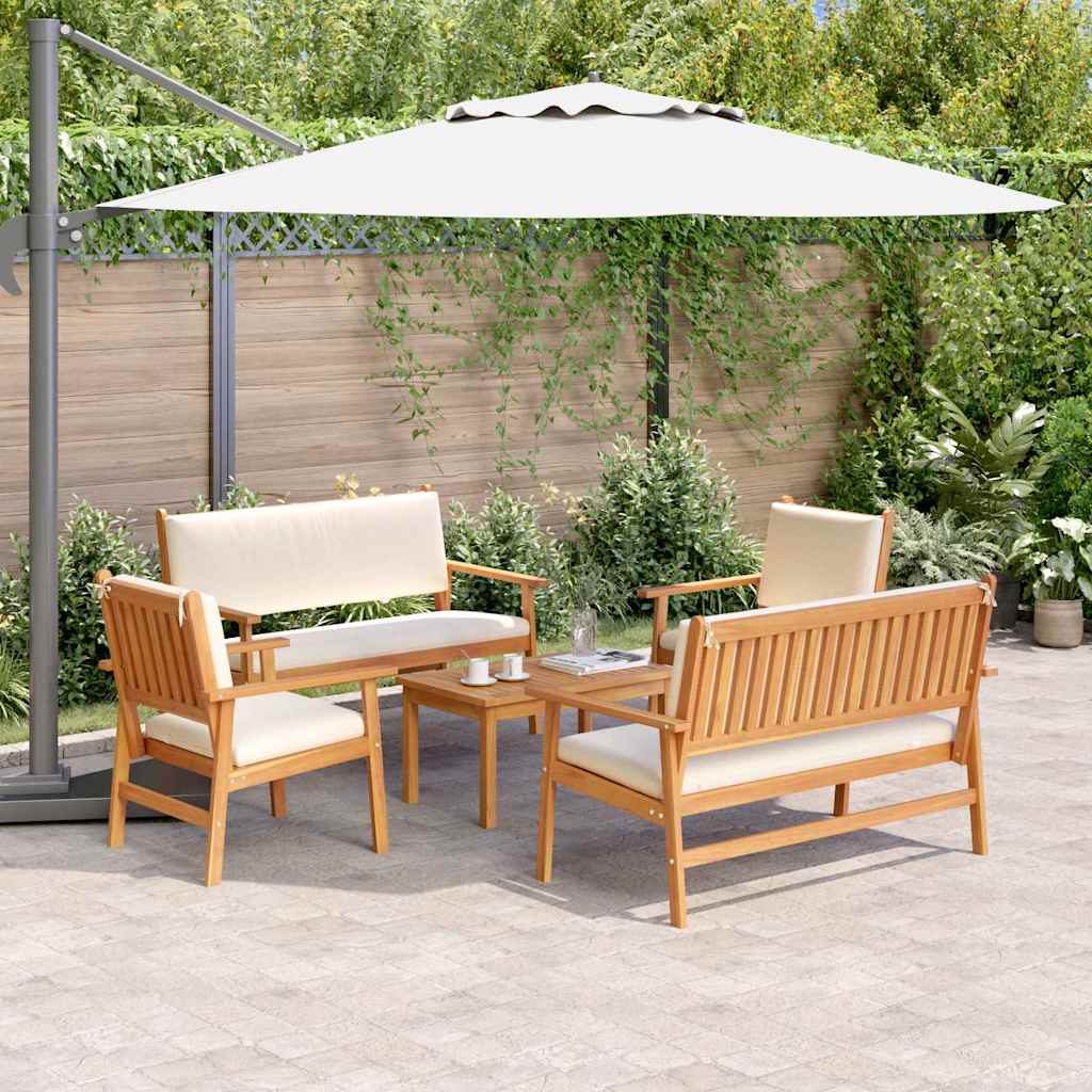 Gartensofa-set 5 stk. 4-Sitzanzahl Braun Massivholz Akazie