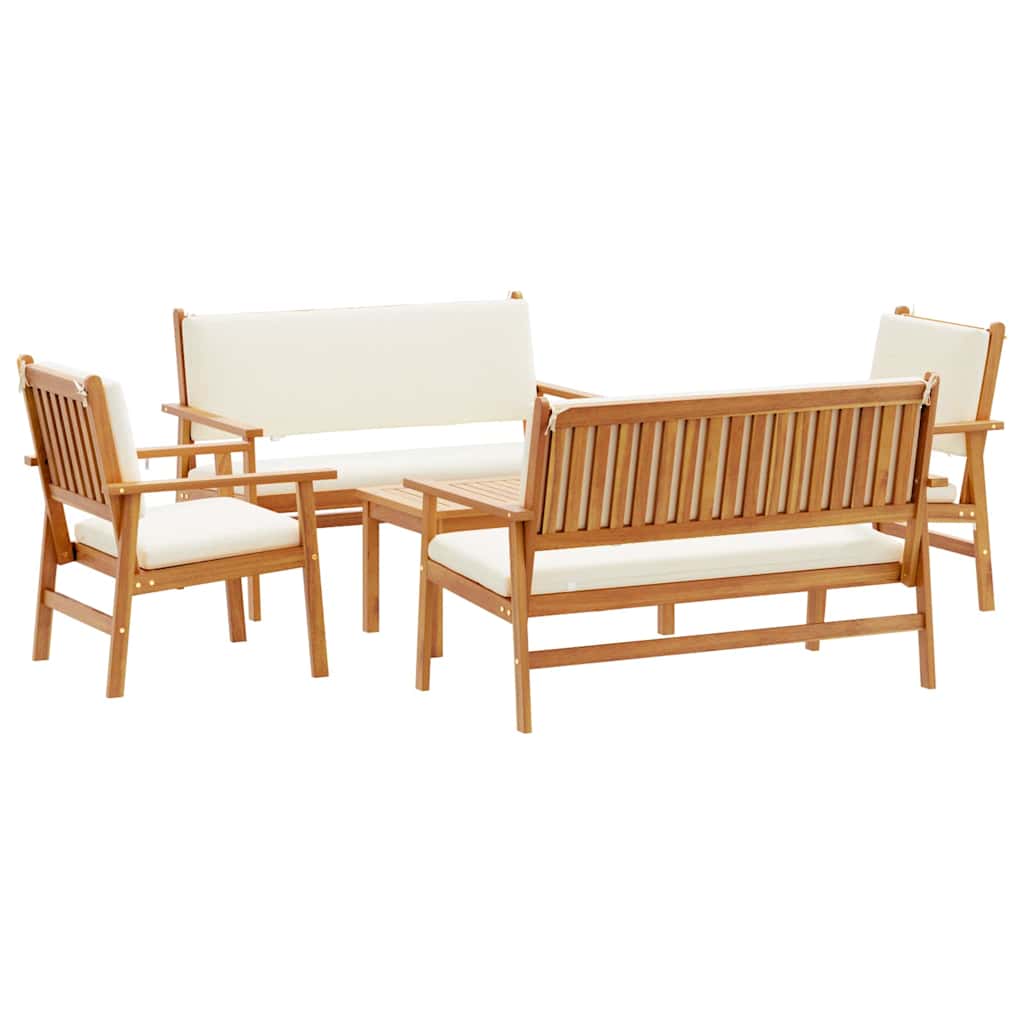 Gartensofa-set 5 stk. 4-Sitzanzahl Braun Massivholz Akazie