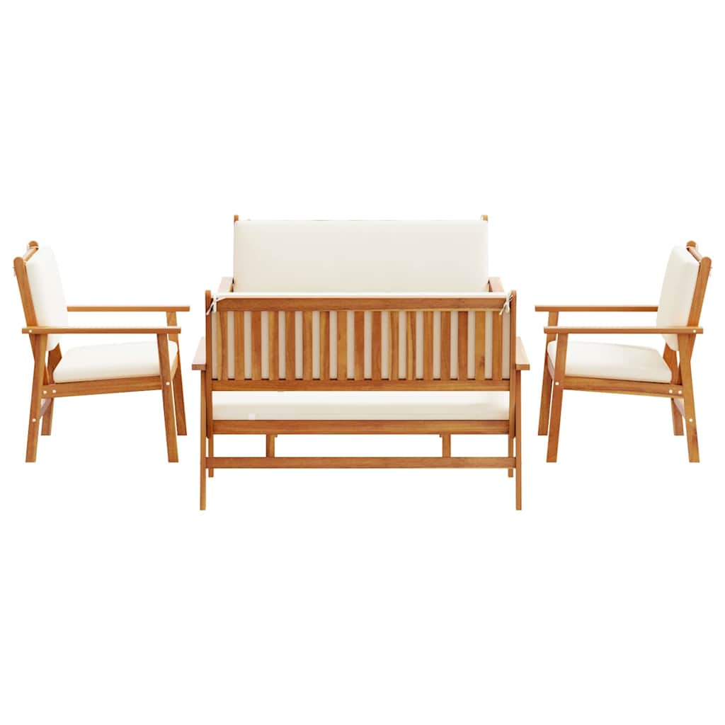 Gartensofa-set 5 stk. 4-Sitzanzahl Braun Massivholz Akazie
