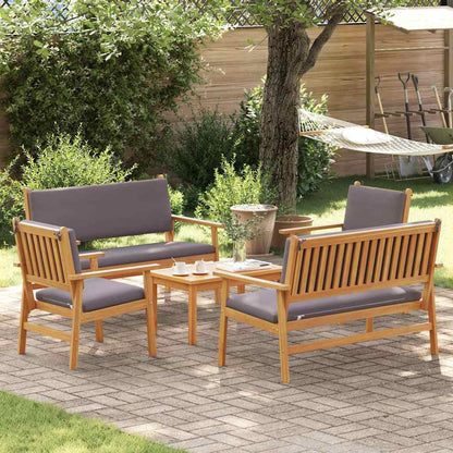 Gartensofa-set 5 stk. 4-Sitzanzahl Braun Massivholz Akazie