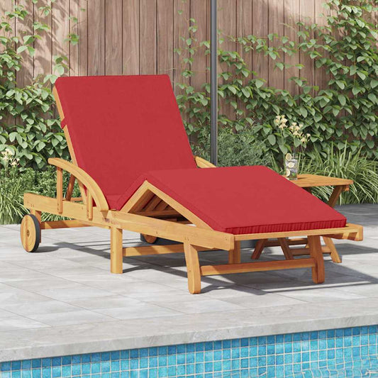 Sonnenliege 1-Person 2 pcs Rot 40 x 40 x 40cm Massivholz Akazie