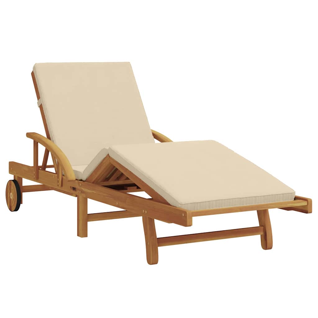 Sonnenliege 3 pcs Beige 40 x 40 x 40cm Massivholz Akazie