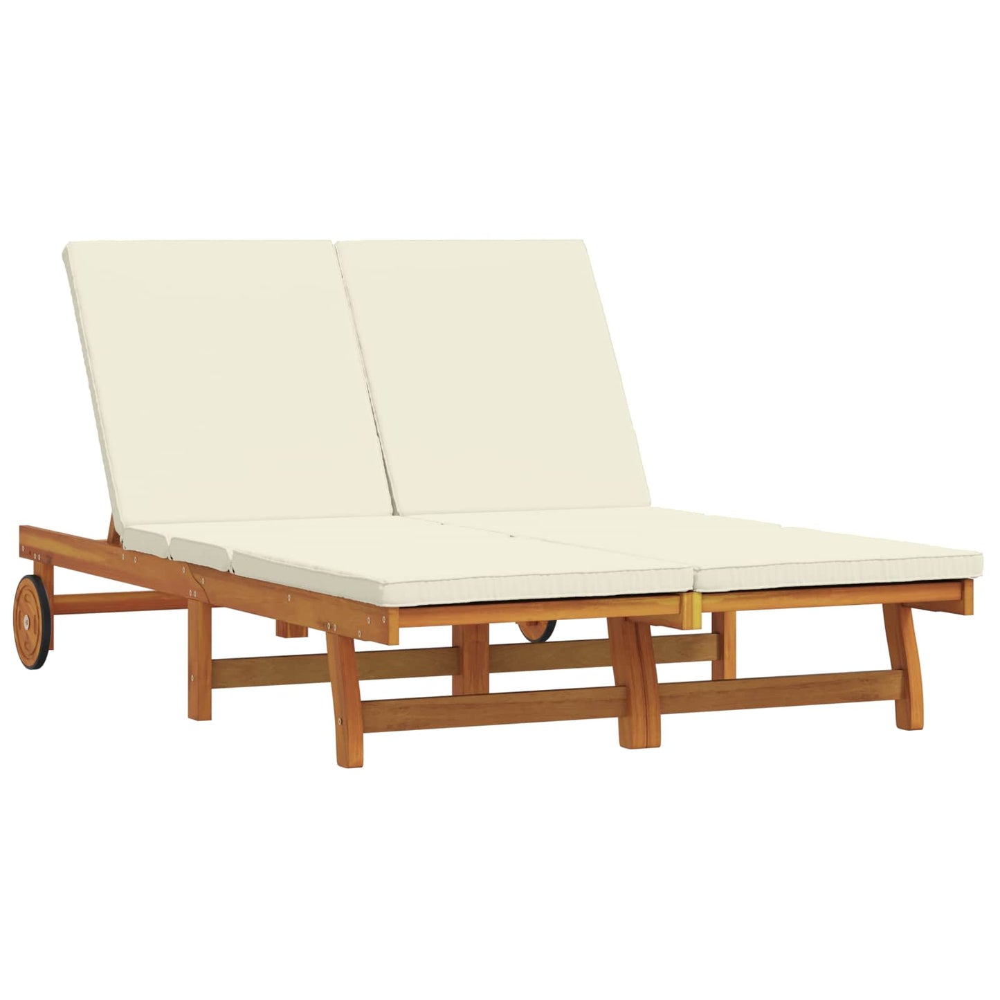 Sonnenliege Braun 125 x 200 x 84 cm Massivholz Akazie