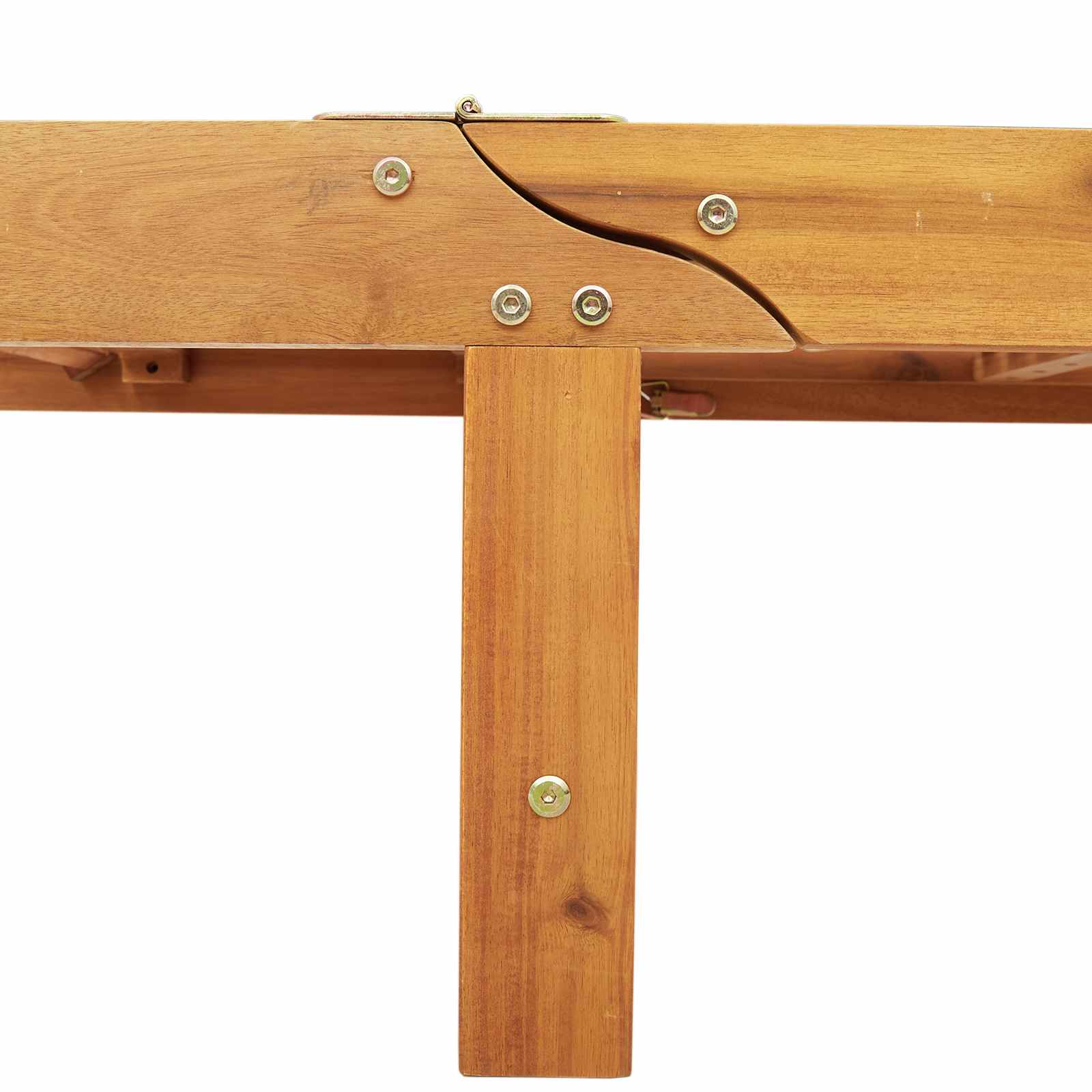 Sonnenliege Braun 125 x 200 x 84 cm Massivholz Akazie