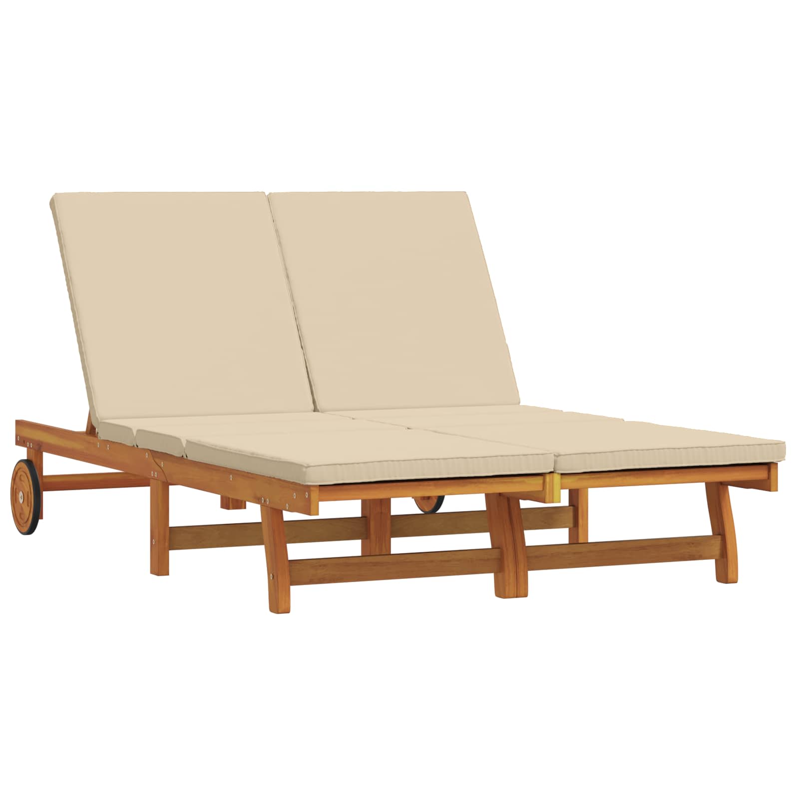 Sonnenliege Braun 125 x 200 x 84 cm Massivholz Akazie