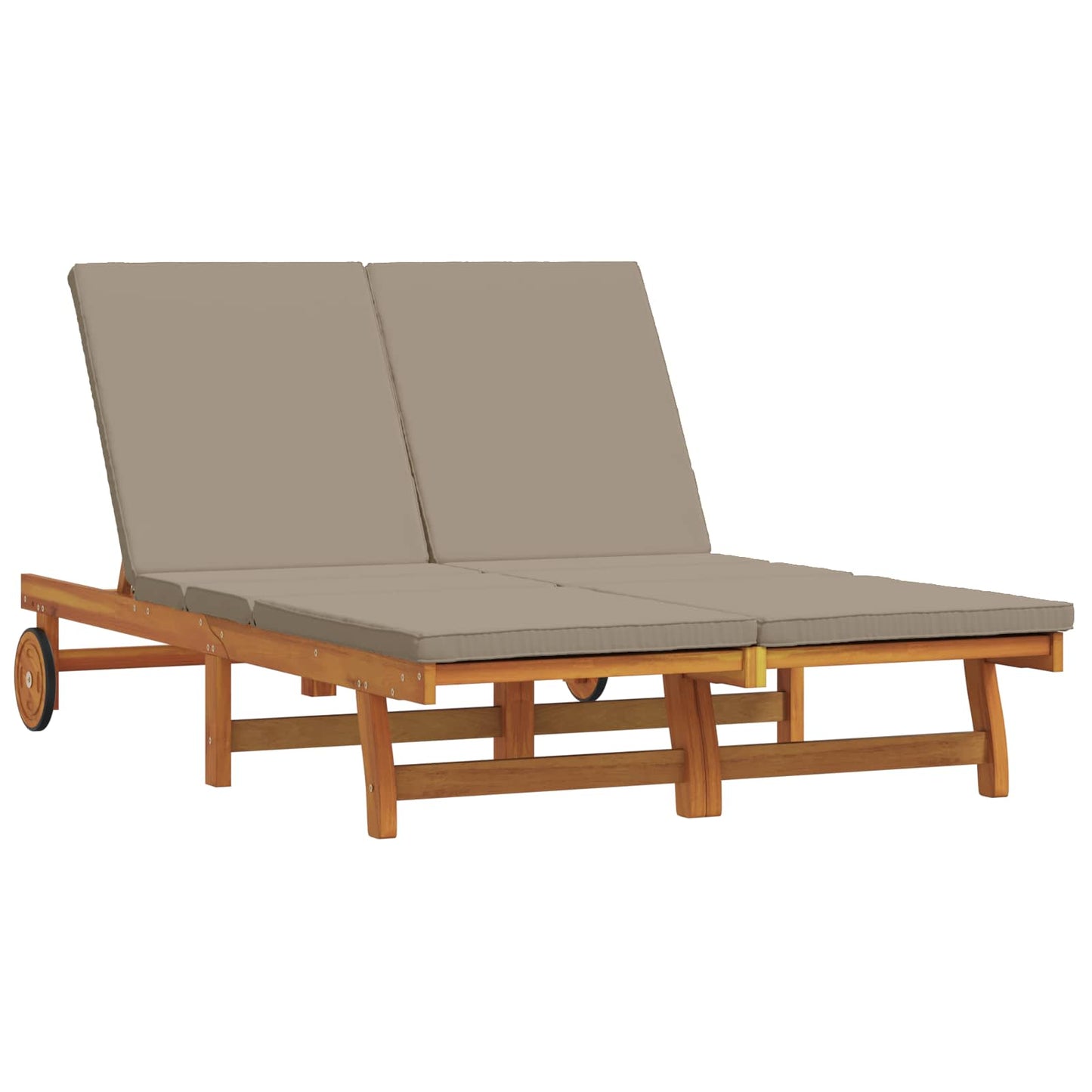 Sonnenliege Braun 125 x 200 x 84 cm Massivholz Akazie