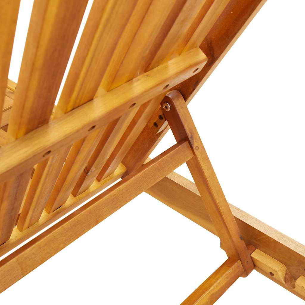 Sonnenliege mit Tisch Massivholz Akazie
