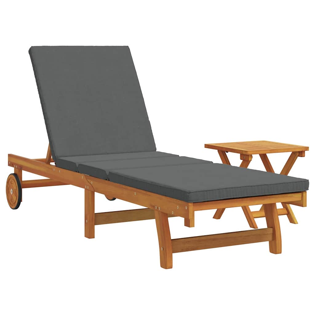 Sonnenliege 2 pcs Braun 40 x 40 x 40cm Massivholz Akazie