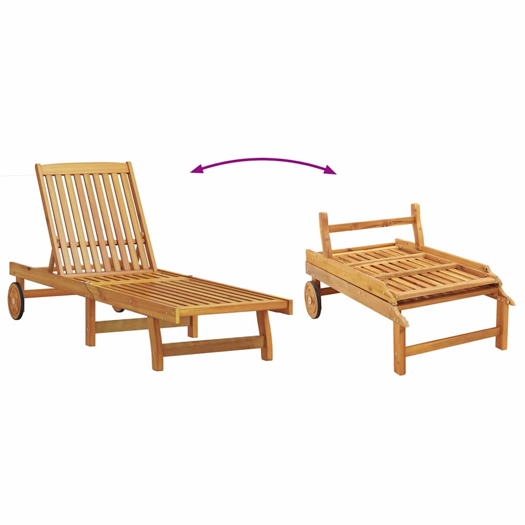 Sonnenliege 2 pcs Braun 40 x 40 x 40cm Massivholz Akazie